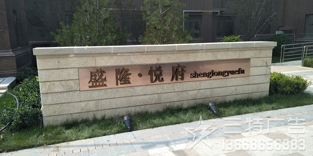 盛隆悦府景观字景墙 轮播图2